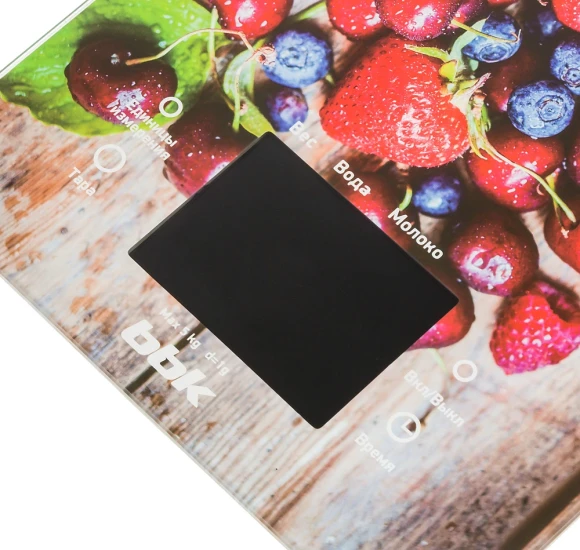 Весы кухонные электронные BBK KS107G макс.вес:5кг рисунок/ягоды