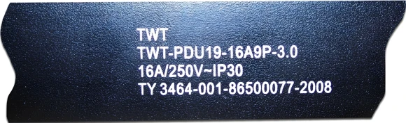 Блок распределения питания Lanmaster TWT-PDU19-16A9P-3.0 гор.размещ. 9xSchuko базовые 16A Schuko 3м