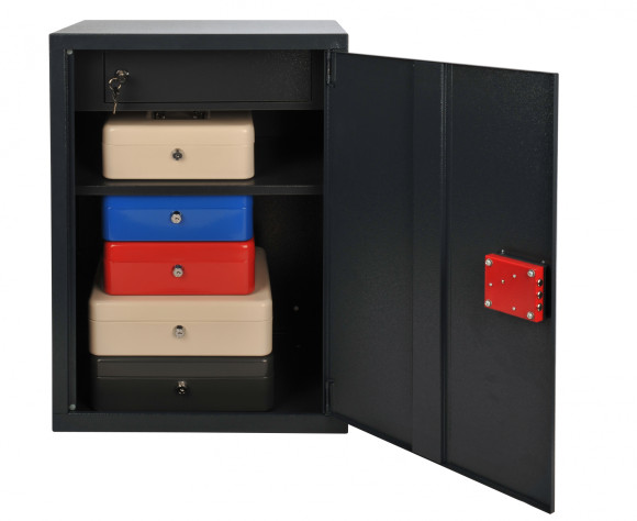 Ящик для денег Cactus CS-CB-004 90x300x240 графитовый Ящик для денег Cactus CS-CB-004 90x300x240 графитовый