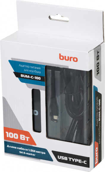 Блок питания Buro BUM-C-100 автоматический 100W 5V-20V 5A 2.4A от бытовой электросети LED индикатор