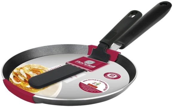 Сковорода блинная Rondell Pancake frypan RDA-1407 круглая 26см покрытие: Xylan Plus ручка несъемная (без крышки) черный Сковорода блинная Rondell Pancake frypan RDA-1407 круглая 26см покрытие: Xylan Plus ручка несъемная (без крышки) черный