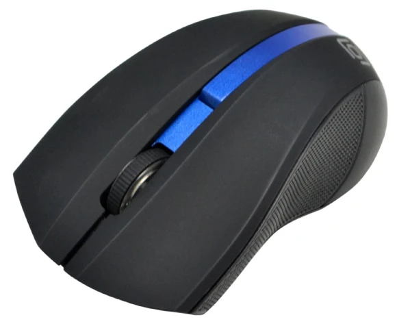 Мышь Оклик 615MW черный/синий оптическая 1200dpi беспров. USB для ноутбука 3but (412862)