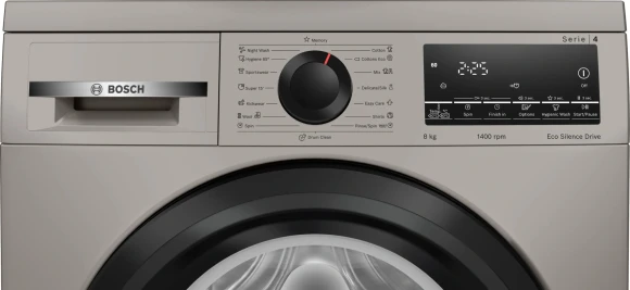 Стиральная машина Bosch Serie 4 WLS2846SME пан.англ. класс: A загр.фронтальная макс.:8кг серебристый инвертор Стиральная машина Bosch Serie 4 WLS2846SME пан.англ. класс: A загр.фронтальная макс.:8кг серебристый инвертор