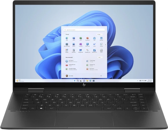 Ноутбук HP Envy x360 15-fh0012ci Ryzen 7 7730U 16Gb SSD1Tb AMD Radeon Graphics 15.6" OLED Touch FHD (1920x1080) Windows 11 Home black WiFi BT Cam (A1UW9EA)