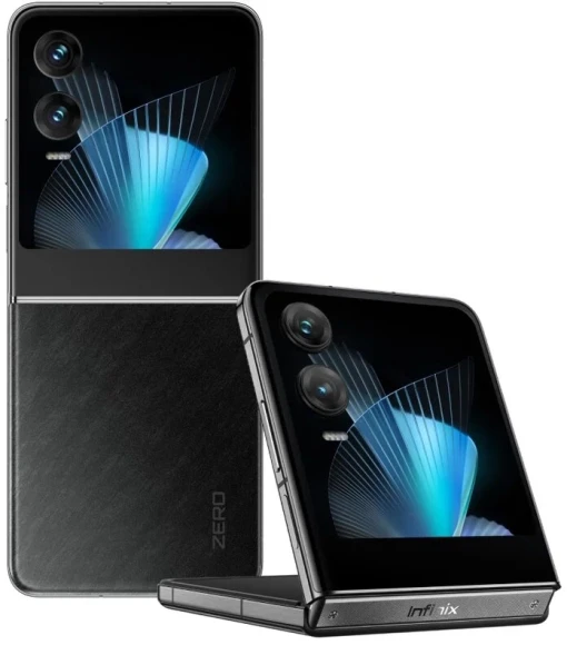 Смартфон Infinix X6962 Zero Flip 512Gb 8Gb черный раскладной 3G 4G 2Sim 6.9" 1080x2640 Android 14 50Mpix 802.11 a/b/g/n/ac NFC GPS GSM900/1800 GSM1900 Protect FM A-GPS