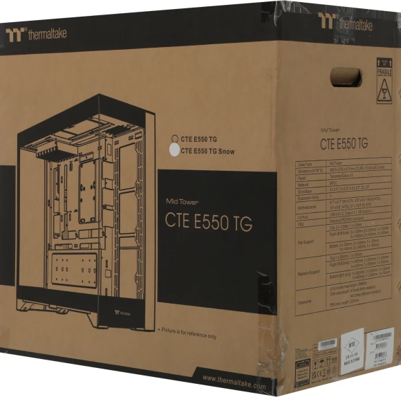 Корпус Thermaltake CTE E550 TG Snow белый без БП ATX 8x120mm 6x140mm 2xUSB3.0 audio bott PSU
