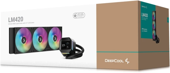 Система водяного охлаждения Deepcool LM420 ARGB Soc-AM5/AM4/1200/1700/1851 черный 4-pin 25.2dB Al LCD 2176gr Ret (R-LM420-BKDMMC-1)