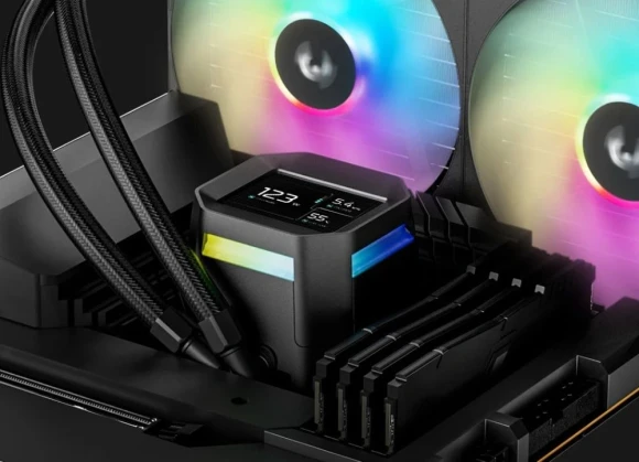 Система водяного охлаждения Deepcool LM420 ARGB Soc-AM5/AM4/1200/1700/1851 черный 4-pin 25.2dB Al LCD 2176gr Ret (R-LM420-BKDMMC-1)