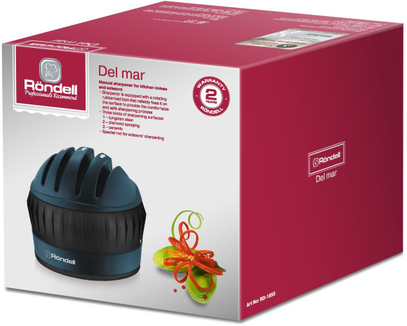Точилка Rondell Del mar RD-1855 синий/черный упак.:подарочная упаковка Точилка Rondell Del mar RD-1855 синий/черный упак.:подарочная упаковка