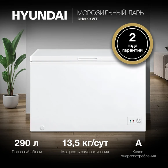 Морозильный ларь Hyundai CH3091WT белый Морозильный ларь Hyundai CH3091WT белый