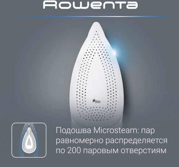 Утюг дорожный Rowenta DA 1510 1000Вт белый/синий