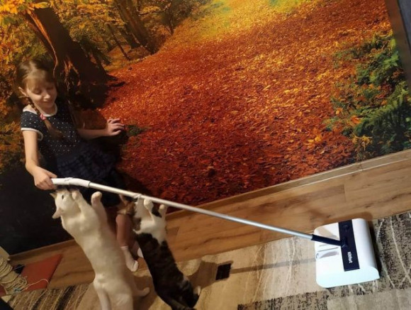 Пылесос-электровеник Kitfort КТ-558 10Вт белый/черный