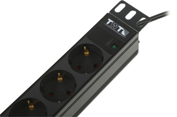 Блок распределения питания Lanmaster TWT-PDU19-10A9P4-3.0 гор.размещ. 9xSchuko базовые 10A C14 3м