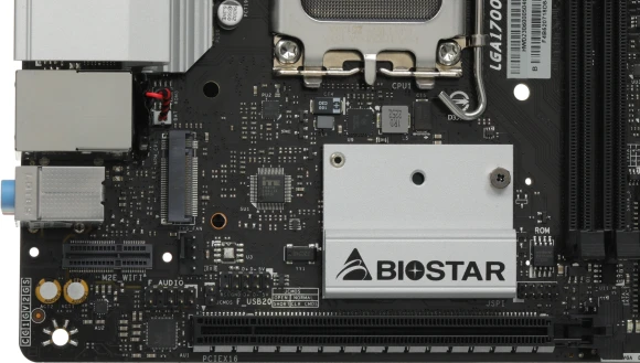 Материнская плата Biostar B760NH-E Soc-1700 Intel B760 2xDDR5 mini-ITX AC`97 8ch(7.1) 2.5Gg RAID+HDMI+DP