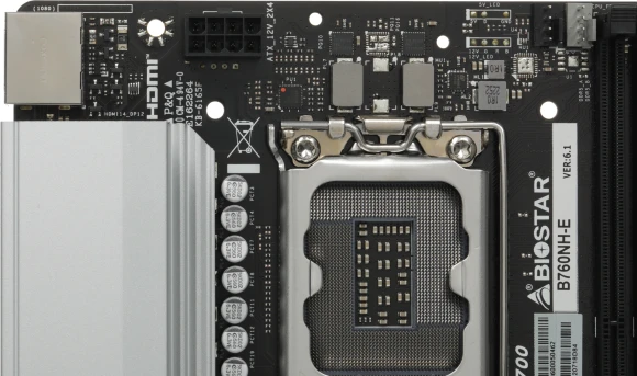 Материнская плата Biostar B760NH-E Soc-1700 Intel B760 2xDDR5 mini-ITX AC`97 8ch(7.1) 2.5Gg RAID+HDMI+DP