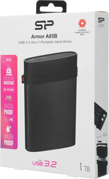 Жесткий диск Silicon Power USB3.0 1TB SP010TBPHD85BS3K A85B Armor (5400rpm) 2.5" черный