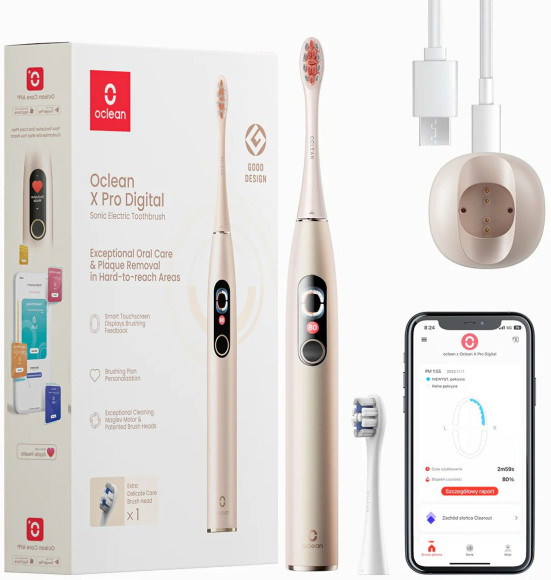 Зубная щетка электрическая Oclean X Pro Digital Set Y2076 золотистый