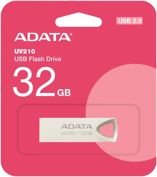 Флеш Диск A-Data 32Gb UV210 AUV210-32G-RGD USB2.0 золотистый Флеш Диск A-Data 32Gb UV210 AUV210-32G-RGD USB2.0 золотистый
