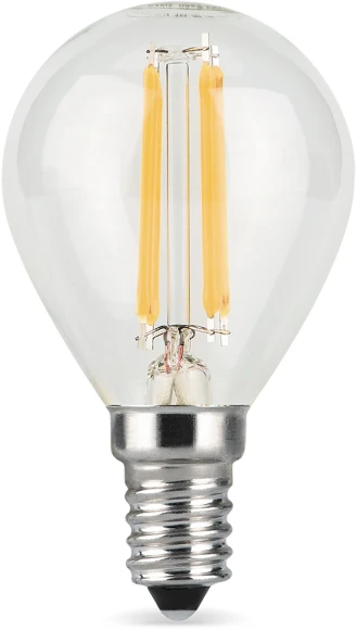 Лампа филам. Gauss Filament 5Вт цок.:E14 свеча 220B св.свеч.бел.нейт. (упак.:10шт) (105801205)