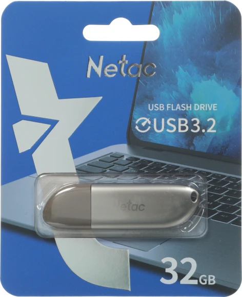Флеш Диск Netac 32GB U352 NT03U352N-032G-32PN USB3.0 серебристый