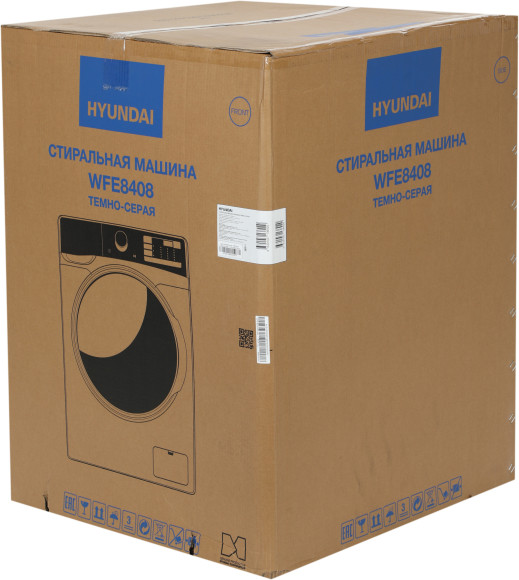 Стиральная машина Hyundai WFE8408 Dark Gray класс: A+++ загр.фронтальная макс.:8кг черный инвертор Стиральная машина Hyundai WFE8408 Dark Gray класс: A+++ загр.фронтальная макс.:8кг черный инвертор