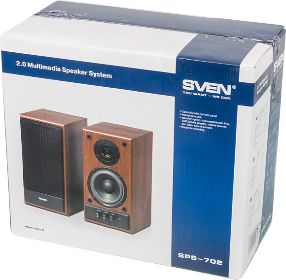Колонки Sven SPS-702 2.0 черный 40Вт