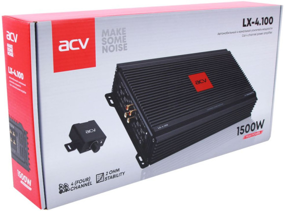 Усилитель автомобильный ACV LX-4.100 четырехканальный