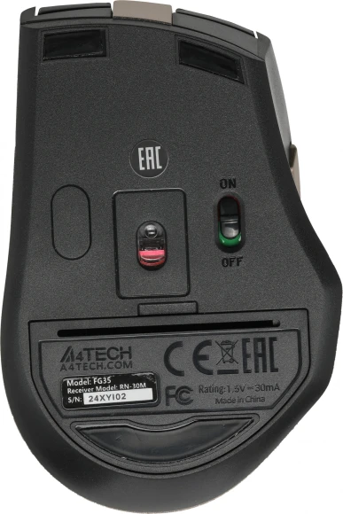 Мышь A4Tech Fstyler FG35 бронзовый/черный оптическая 2000dpi беспров. USB 6but (FG35 BRONZE)