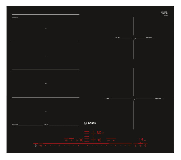 Индукционная варочная поверхность Bosch PXE601DC1E черный Индукционная варочная поверхность Bosch PXE601DC1E черный