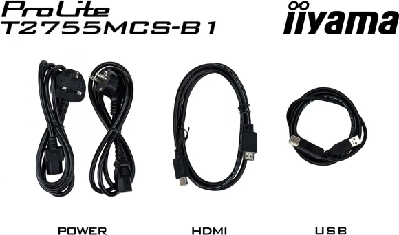 Монитор Iiyama 27" ProLite T2755MSC-B1 черный IPS LED 16:9 HDMI M/M матовая 400cd 178гр/178гр 1920x1080 60Hz DP FHD USB Touch 5.8кг