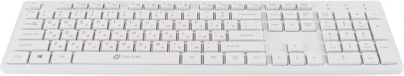 Клавиатура + мышь Оклик 240M клав:белый мышь:белый USB беспроводная slim Multimedia (1091258)