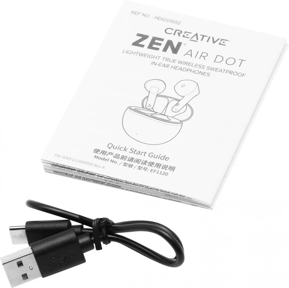 Гарнитура вкладыши Creative ZEN Air Dot черный беспроводные bluetooth в ушной раковине (51EF1120AA000)
