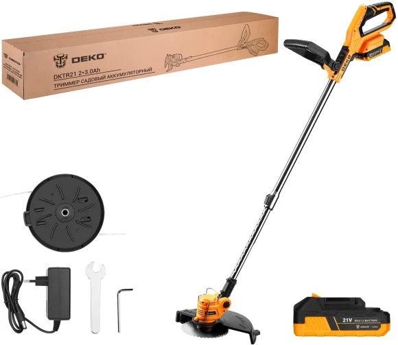 Триммер электрический Deko DKTR21 Max аккум. неразбор.штан. реж.эл.:нож