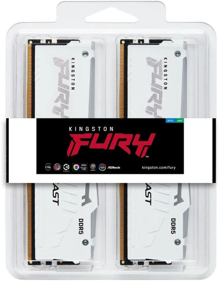 Память DDR5 2x16GB 5600MHz Kingston KF556C36BWEAK2-32 Fury Beast RGB RTL Gaming PC5-44800 CL36 DIMM 288-pin 1.25В kit single rank с радиатором Ret Память DDR5 2x16GB 5600MHz Kingston KF556C36BWEAK2-32 Fury Beast RGB RTL Gaming PC5-44800 CL36 DIMM 288-pin 1.25В kit single rank с радиатором Ret