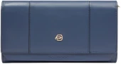 Кошелек женский Piquadro Circle PD6463W92R/BLU4 синий натур.кожа Кошелек женский Piquadro Circle PD6463W92R/BLU4 синий натур.кожа