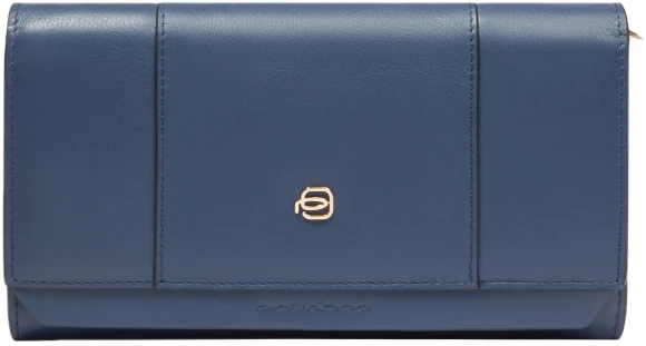 Кошелек женский Piquadro Circle PD6463W92R/BLU4 синий натур.кожа Кошелек женский Piquadro Circle PD6463W92R/BLU4 синий натур.кожа