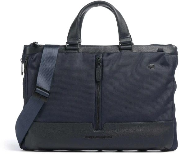 Деловая сумка Piquadro Marcel CA4021W138/N с отделением для ноутбука 15.6" черная натур.кожа/нейлон