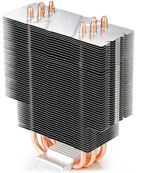 Устройство охлаждения(кулер) Deepcool Gammaxx 400 Blue Basic одноцветная Soc-AM5/AM4/1200/1700/1851 черный 4-pin 18-30dB Al+Cu 130W 640gr Ret (DP-MCH4-GMX400P-BL)