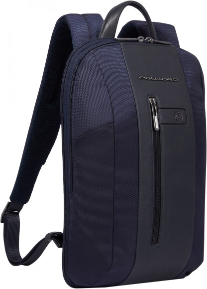 Рюкзак Piquadro Brief2 CA6384BR2/BLU синий нейлон/натур.кожа