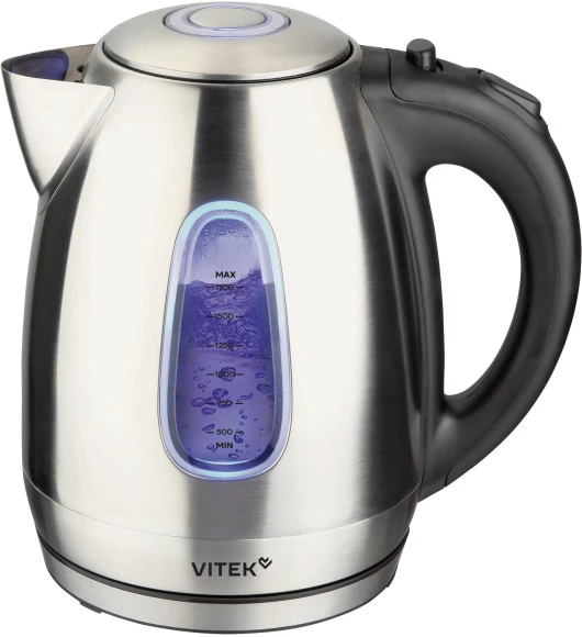 Чайник электрический Vitek VT-WK1057 1.7л. 2200Вт черный корпус: стекло