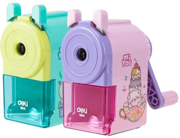 Точилка для карандашей механическая Deli E0641 miYou 1 отверстие пластик ассорти