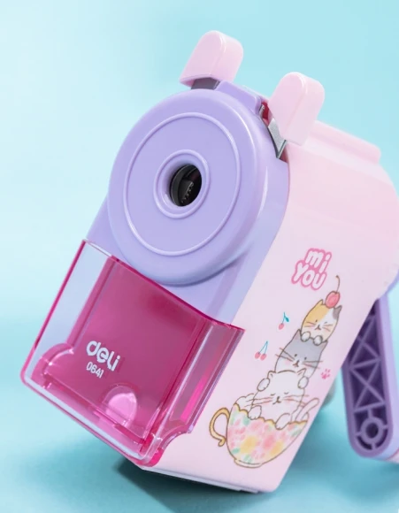 Точилка для карандашей механическая Deli E0641 miYou 1 отверстие пластик ассорти