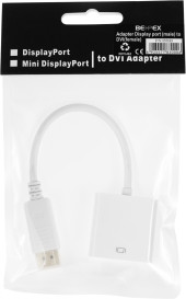 Переходник DisplayPort (m) DVI (f) белый Переходник DisplayPort (m) DVI (f) белый