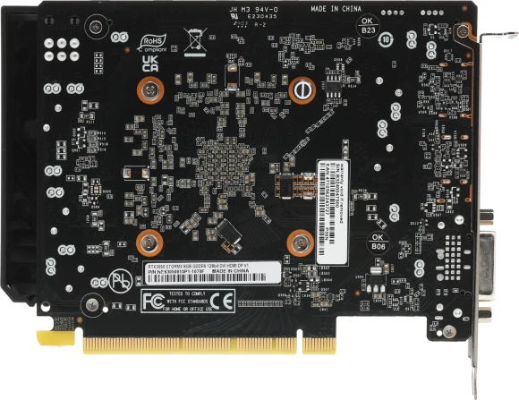 Видеокарта Palit PCI-E 4.0 PA-RTX3050 STORMX NVIDIA GeForce RTX 3050 8Gb 128bit GDDR6 1042/14000 DVIx1 HDMIx1 DPx1 HDCP Ret