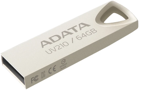 Флеш Диск A-Data 64Gb UV210 AUV210-64G-RGD USB2.0 золотистый Флеш Диск A-Data 64Gb UV210 AUV210-64G-RGD USB2.0 золотистый