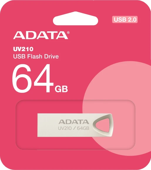 Флеш Диск A-Data 64Gb UV210 AUV210-64G-RGD USB2.0 золотистый Флеш Диск A-Data 64Gb UV210 AUV210-64G-RGD USB2.0 золотистый