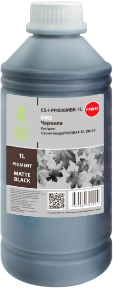 Чернила Cactus CS-I-PFI030BK-1L PFI-030 черный1000мл для Canon imagePROGRAF TA-20/30, TM-240/340