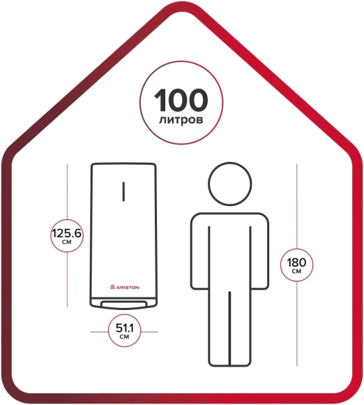 Водонагреватель Ariston Velis Tech Inox R ABS 100 2кВт 100л электрический настенный/белый