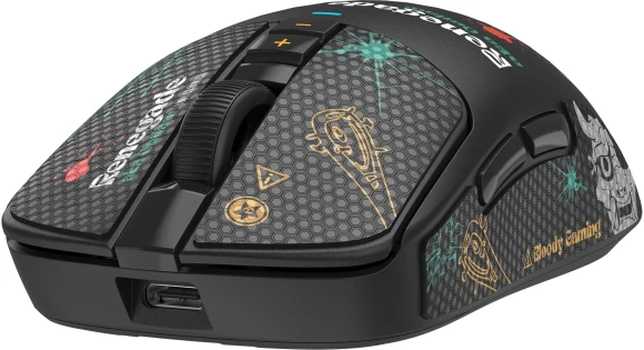 Мышь A4Tech Bloody R72 Ultra Duo Renegade черный оптическая 20000dpi беспров. USB/USB-C 7but Мышь A4Tech Bloody R72 Ultra Duo Renegade черный оптическая 20000dpi беспров. USB/USB-C 7but