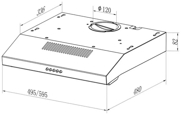 Вытяжка козырьковая Lex S 600 WH белый управление: кнопочное (1 мотор) Вытяжка козырьковая Lex S 600 WH белый управление: кнопочное (1 мотор)